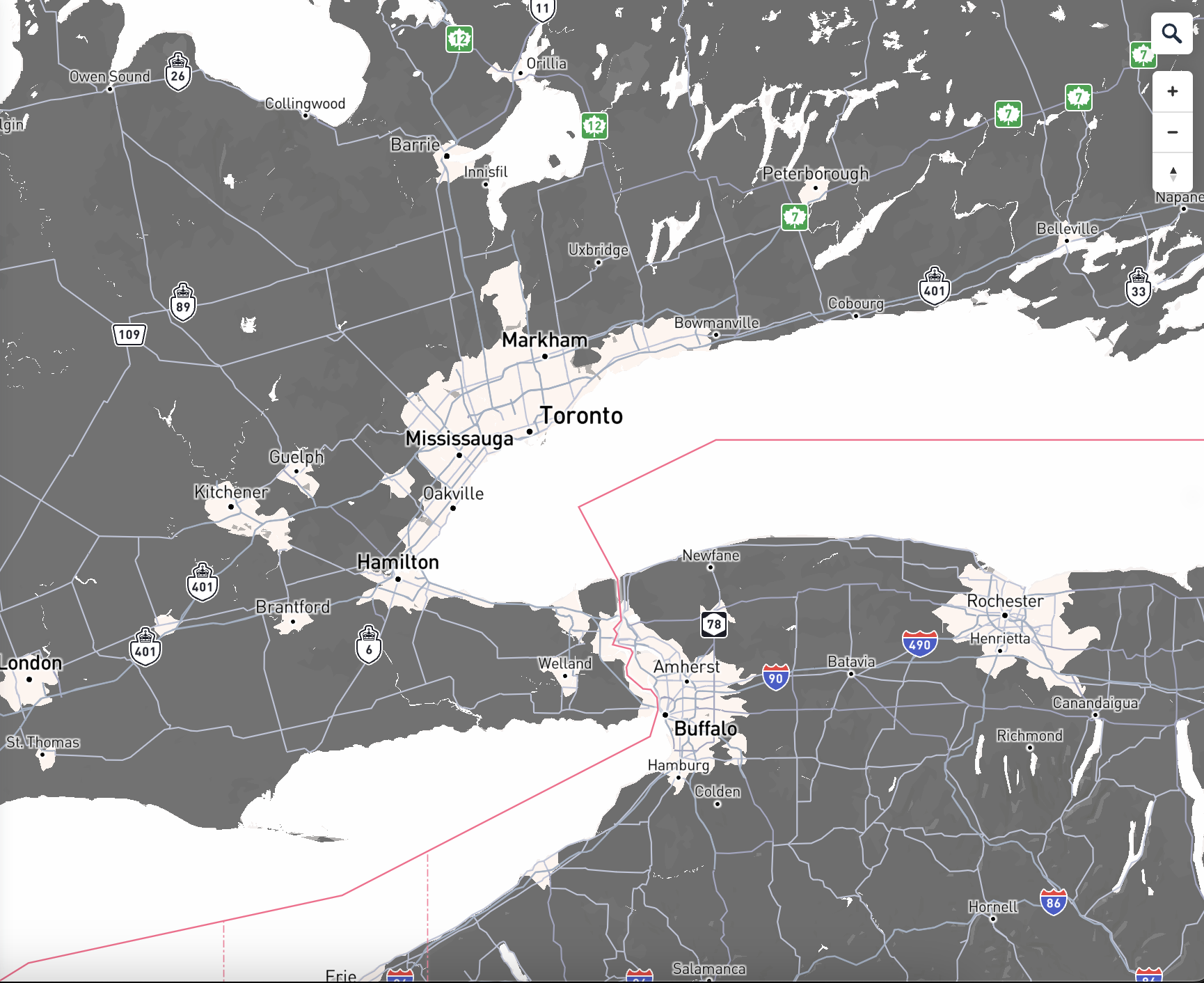 Gray-White Toronto Edition: Adjusted the Greenspace color and Light preset to dawn mode.